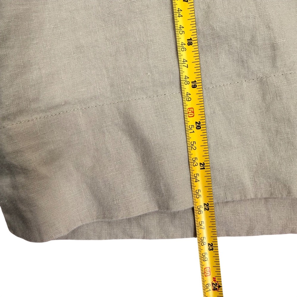 Quince Womens 100% European Linen Short Sleeve Camp Collar Shirt Beige Small - Picture 11 of 11